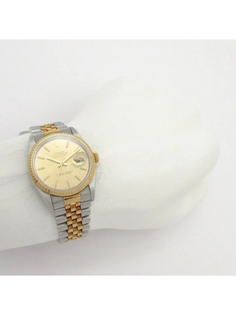 Rolex Watch Datejust 18k Yellow Gold SS Mosaic Dial Jubilee Bracelet Full Frame